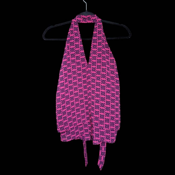 BANANA REPUBLIC FACTORY sleeveless top (deep pink w/black) - Picture 3 of 8